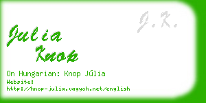 julia knop business card